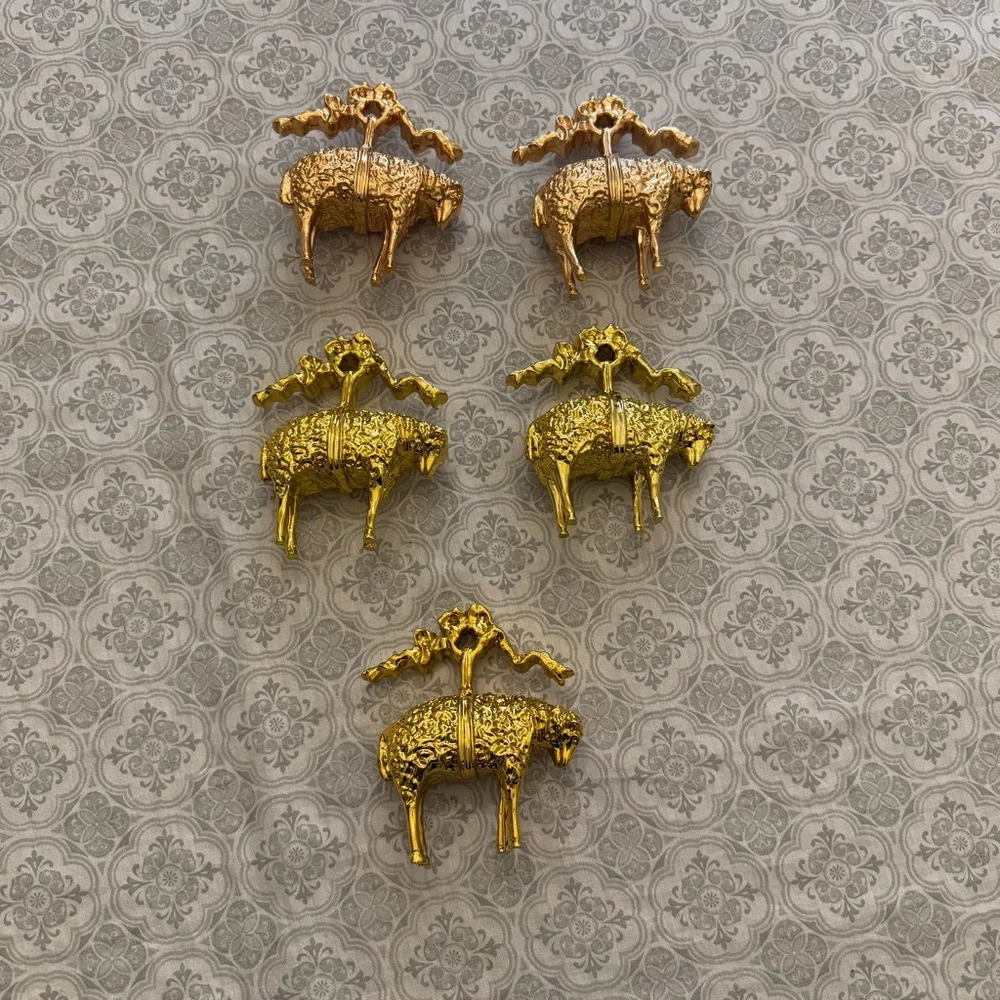 5 Brooks Brothers Golden Fleece sheep ornament!! Limited Edition.